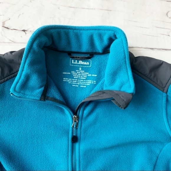 LL Bean fleece full zip jacket women’s Small  teal outdoor - Picture 4 of 8